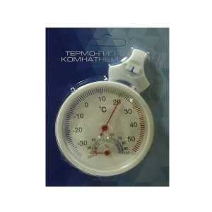 Термометр Стеклоприбор Качество жизни ТГК-2, от -30 до +50C, влажность 20-100%, круглый, подставка, пластик (арт. 658836)
