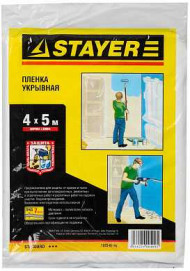 Пленка STAYER "STANDARD" защитная укрывочная, HDPE, 7 мкм, 4 х 5 м (арт. 1225-07-05)