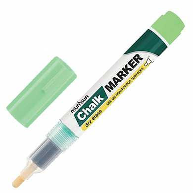 Маркер меловой MUNHWA "Chalk Marker", сухостираемый, 3 мм, на спиртовой основе, зеленый, CM-04 (арт. 151484)