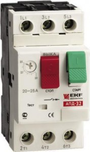 EKF Автомат пуска двигателя АПД-32 1,0-1,6А apd2-1.0-1.6 (арт. 457945)