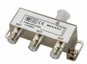 Splitter На 3Tv 5-1000 Mhz Rexant 05-6002 (арт. 296928)
