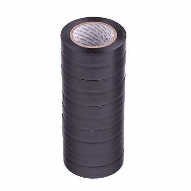Набор изолент ПВХ 15 мм х 10 м, черная, в упаковке 10 шт, 150 мкм. Matrix (арт. 88785)
