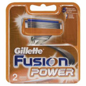 Сменные кассеты для бритья 2 шт., GILLETTE (Жиллет) "Fusion Power", для мужчин (арт. 602825)