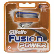 Сменные кассеты для бритья 2 шт., GILLETTE (Жиллет) "Fusion Power", для мужчин (арт. 602825)