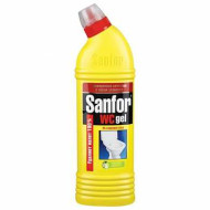 Средство для уборки туалета 1 кг, SANFOR WC gel (Санфор гель) "Лимонный фреш", 1954 (арт. 601957)