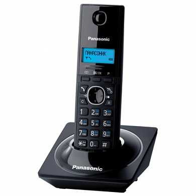 Радиотелефон PANASONIC KX-TG1711RUB, память на 50 номеров, АОН, повтор, часы/будильник (радиус 10-100 м), цвет чёрный (арт. 262041) купить в интернет-магазине ТОО Снабжающая компания от 32 585 T, а также и другие Радиотелефоны на сайте dulat.kz оптом и в розницу