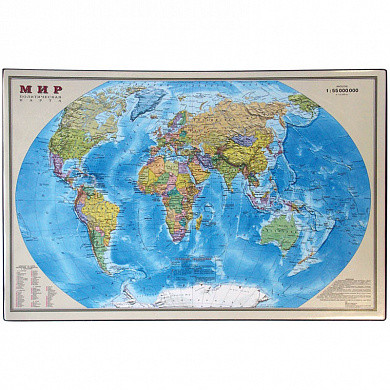 Настольное покрытие OfficeSpace "Карта мира", 38*59см (арт. 194915)