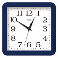 Часы настенные САЛЮТ П-А4.2-010, квадрат, белые, синяя рамка, 29,5х30х4 см (арт. 452380) Часы настенные САЛЮТ П-А4.2-010, квадрат, белые, синяя рамка, 29,5х30х4 см (арт. 452380)