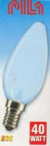 Лампа накаливания Pila B35 E14 40W Свеча Матовая (арт. 2291) купить в интернет-магазине ТОО Снабжающая компания от 343 T, а также и другие Лампы накаливания на сайте dulat.kz оптом и в розницу