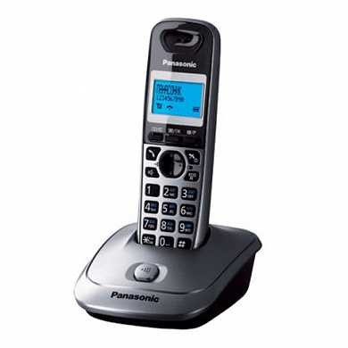 Радиотелефон PANASONIC KX-TG2511RUM, память 50 номеров, АОН, повтор, спикерфон, полифония, радиус 10-100 м, цвет серый (арт. 260379)