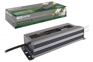 TDM Блок питания 150W-12В-IP67 для светодиодных лент и модулей DC 12В, металл SQ0331-0140 (арт. 661669)