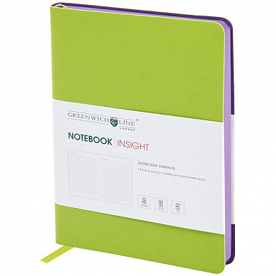 Записная книжка А6 80л. ЛАЙТ, кожзам, "Insight", салатовый, тонир.блок, ляссе, цв.срез-сиреневый (арт. NA6CR-11235) купить в интернет-магазине ТОО Снабжающая компания от 2 646 T, а также и другие Блокноты и записные книжки на сайте dulat.kz оптом и в розницу