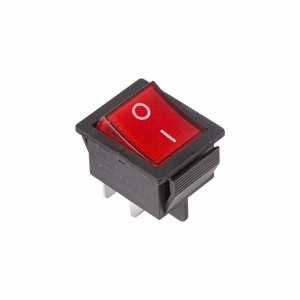Выключатель клавишный Rexant 250В 16А (4с) "ON-OFF", красный, с подсветкой, (RWB-502, SC-767, IRS-201-1), 36-2330 (арт. 557393)