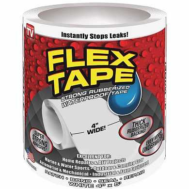 Сверхсильная клейкая лента Flex Tape (10*152 см, цвет белый) (арт. 250-290)