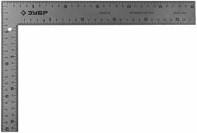 Угольник ЗУБР "ЭКСПЕРТ" плотницкий цельнометаллический, гравированная шкала (шаг 1мм), 300х200мм (арт. 3434-30)