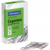 Скрепки 22мм, OfficeSpace, 100шт., карт. упак. (арт. 162152)