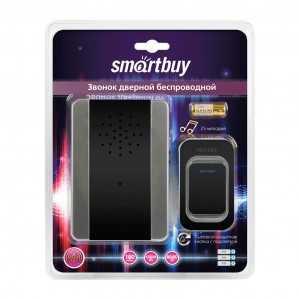 SmartBuy звонок дверной беспроводной цифр. 100м,25 мелодий, 2xAA/A23,кноп, рег.гром черный 11-DP6-25 (арт. 673541)