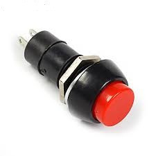 Выключатель-кнопка 250V 1А (2с) (ON)-OFF Б/Фикс красная REXANT 