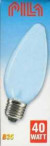 Лампа накаливания Pila B35 E27 40W Свеча Матовая (арт. 2293) купить в интернет-магазине ТОО Снабжающая компания от 343 T, а также и другие Лампы накаливания на сайте dulat.kz оптом и в розницу