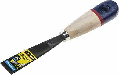 Шпательная лопатка STAYER "PROFI" c нержавеющим полотном, деревянная ручка, 30мм (арт. 10012-030)