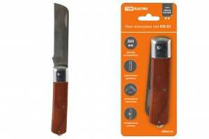 Нож электрика TDM НЭ-01, 205мм, деревяная рукоятка, SQ1003-0105 (арт. 555026)