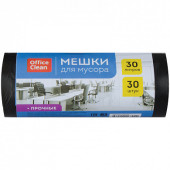 Мешки для мусора 30л OfficeClean ПНД, 30шт., прочные, черные, в рулоне (арт. 228591)