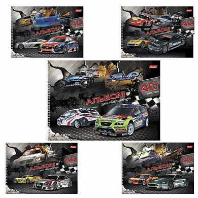 Альбом для рисования, 40 л., HATBER, спираль, выборочный лак, 100 г/м2, "Racing" ("Авто") (5 видов), 40А4вмBсп, A093054 (арт. 103414) купить в интернет-магазине ТОО Снабжающая компания от 686 T, а также и другие Альбомы и папки для рисования на сайте dulat.kz оптом и в розницу