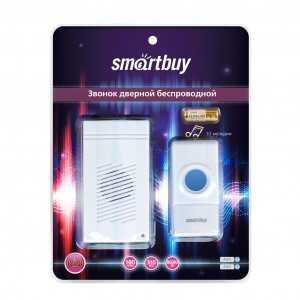 SmartBuy звонок дверной беспроводной цифр. 100м,32 мелодии, 2xAAA/A23 с кноп IP44 бел SBE-11-DP3-32 (арт. 673538)