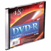 Диск DVD-R VS, 4,7 Gb, 16x, Slim Case, VSDVDRSL01 (арт. 511550)
