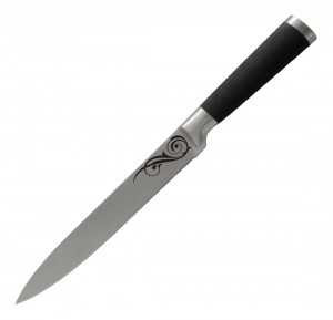 Нож Mal-02Rs (Разделочный) Прорезин. Ручка, Лезвие 20См, Кованый 985362 (арт. 426551)