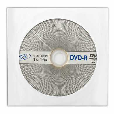 Диск DVD-R VS, 4,7 Gb, 16x, бумажный конверт (арт. 511555)