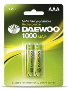 Аккумулятор Daewoo /R03 1000Mah Ni-Mh Bl2 (арт. 182500)