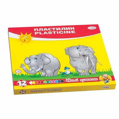 Пластилин ГАММА "Юный художник", 12 цветов, 168 г, со стеком, 280045 (арт. 103609) купить в интернет-магазине ТОО Снабжающая компания от 637 T, а также и другие Пластилин на сайте dulat.kz оптом и в розницу