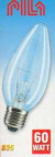 Лампа накаливания Pila B35 E27 60W Свеча Прозрачная (арт. 1986) купить в интернет-магазине ТОО Снабжающая компания от 392 T, а также и другие Лампы накаливания на сайте dulat.kz оптом и в розницу