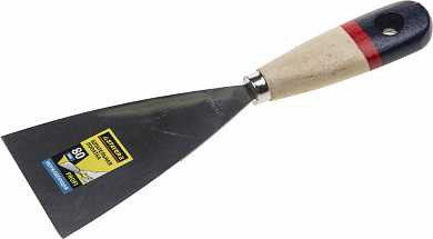 Шпательная лопатка STAYER "PROFI" c нержавеющим полотном, деревянная ручка, 80мм (арт. 10012-080)