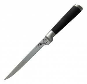 Нож Mal-04Rs (Филейный) Прорезин. Ручка, Лезвие 15,5См, Кованый 985364 (арт. 277256)