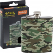 Фляга (фляжка) карманная Mallony F-200K, 200мл, Хаки, нерж. сталь 985006 (арт. 678611)