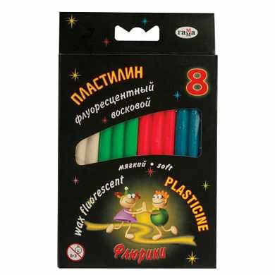 Пластилин ГАММА флюоресцентный "Флюрики", 8 цветов, 102 г, со стеком, коробка с европодвесом, 280035Н (арт. 103621) купить в интернет-магазине ТОО Снабжающая компания от 931 T, а также и другие Пластилин на сайте dulat.kz оптом и в розницу