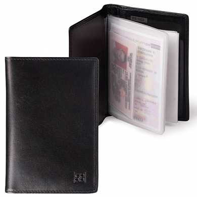 Бумажник водителя SERGIO BELOTTI, натуральная кожа, 6 пластиковых карманов, черный, 1423 (арт. 232243)