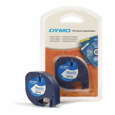 Картридж для принтеров этикеток DYMO Letra Tag, 12 мм х 4 м, лента пластиковая, белая, S0721610 (арт. 360355)