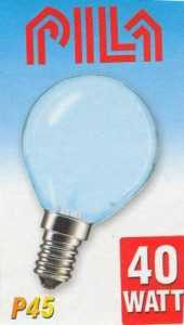 Лампа накаливания Pila P45 E14 40W Шар Матовая (арт. 1993)