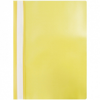 Папка-скоросшиватель пластик. OfficeSpace, А4, 120мкм, желтая с прозр. верхом (арт. Fms16-2_11688)